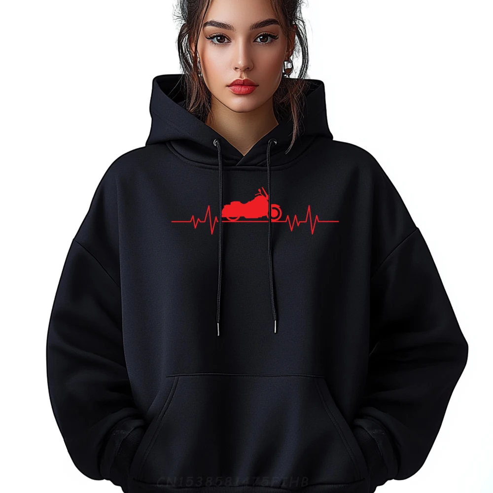 

Motorbike Heartbeat Biker Motorcyclist Cruiser Wholesale Hoodies 100 Pcs Camiseta Masculina Printing