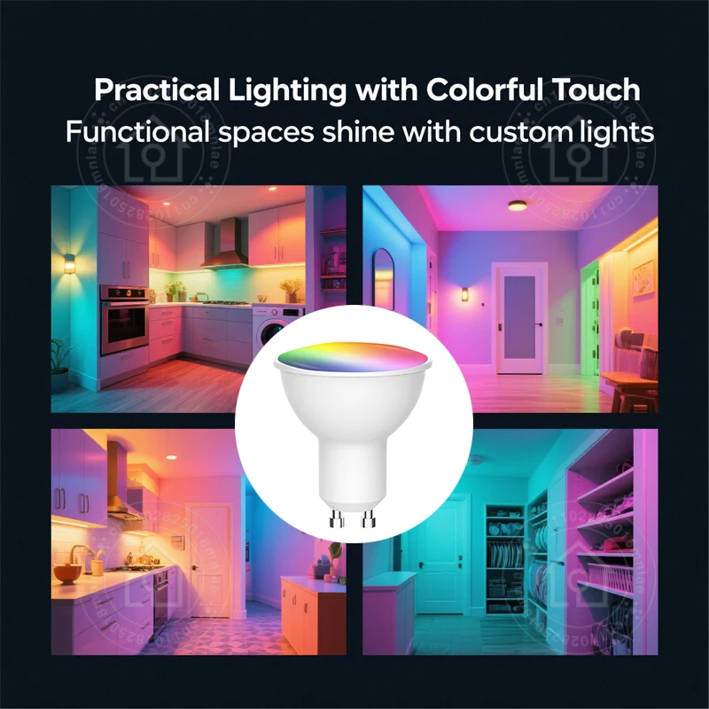 GU10 Bluetooth Лампа Tuya Smart Bulb RGB 220V Светодиодные лампы Smart Led Bulb APP Control Lamp 5 7 9 Вт с регулируемой яркостью для комнаты Домашний декор