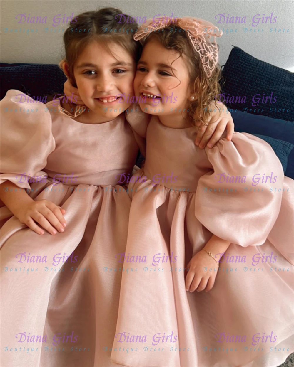 Mooie roze bloemenmeisjesjurk  - Lace Ribbon Trim recensie en prijs