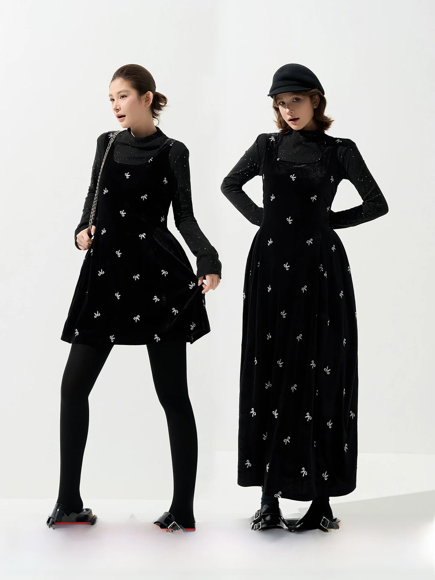 

Женская бархатная юбка Wu TongTong с вышивкой узелками, утолщенная, А-силуэт, длинная, с завышенной талией, в корейском стиле