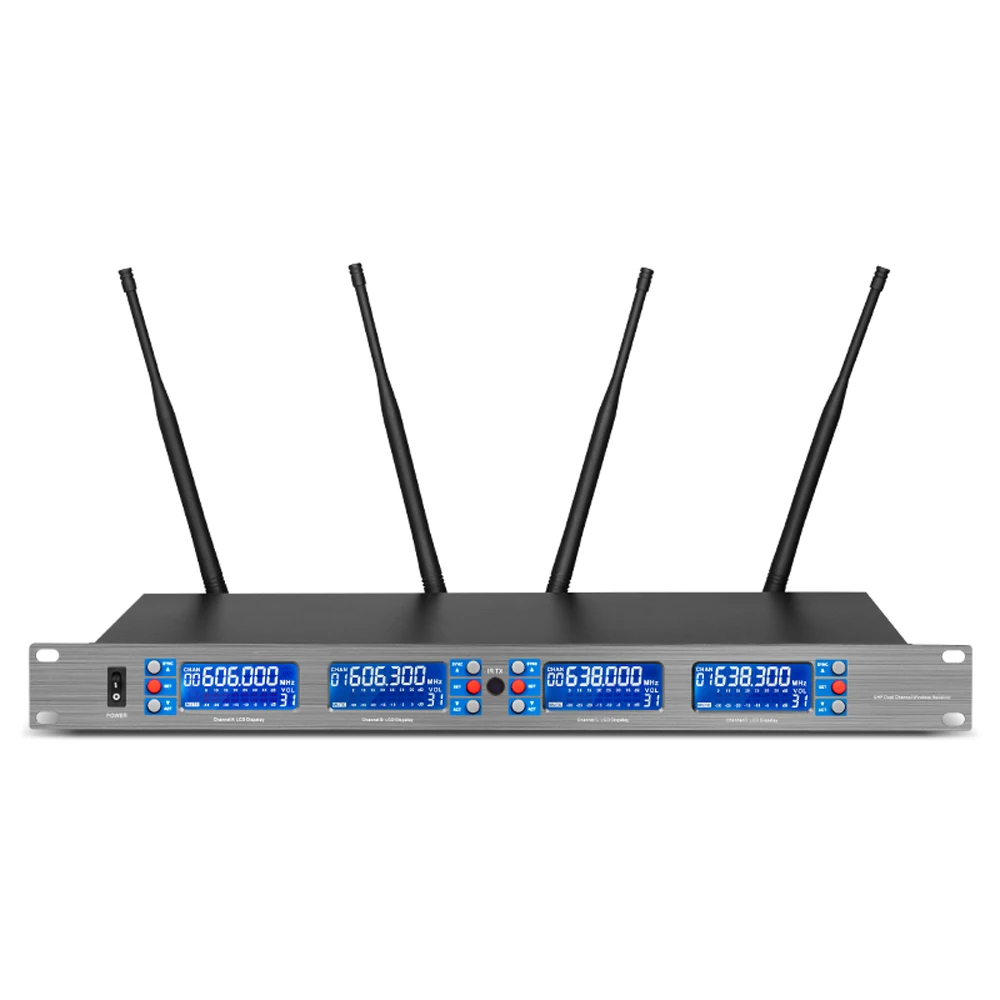 Biner DR2800 High Quality UHF Wireless Handheld Microphone Dynamic Lavalier Type with Noise Cancelling and Light Functions