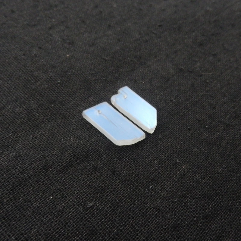 Natural Moon Stone Nugget Earring Bead 19x9x2.5mm 1.8g with Blue Flash Gemstone for Handmade DIY Jewelry Elegant Women Accessori