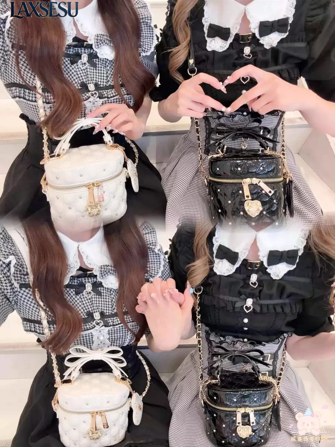 Liz Shirts Bows Leather Buckle Houndstooth Elegant Bouse Femme Mass Production Type Short-sleeved Shirt Summer Women Tops