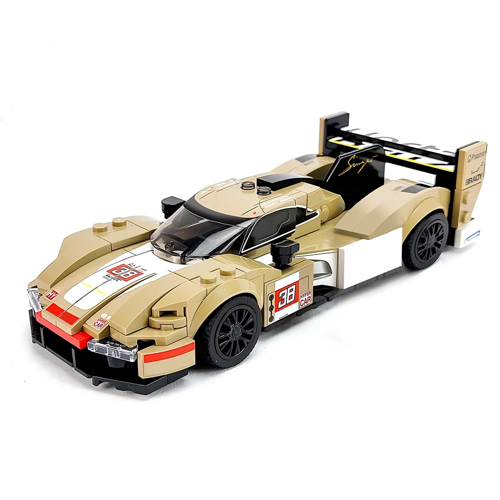 302PCS MOC Speed ​​Champion Le Mans 24 Hours Endurance Race 2023 WEC Series 963 Racing Car Model Building Blocks Children's Toys