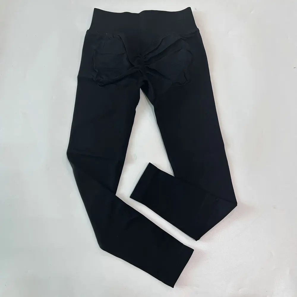 Gerippte Yoga-Leggings mit hohem Bund für Damen, Scrunch-Bauchpartie, Sport-Hose mit Naht, hochelastische Trainings-Yoga-Kleidung, Lauf- und Fitness-Strumpfhose – Detail 21
