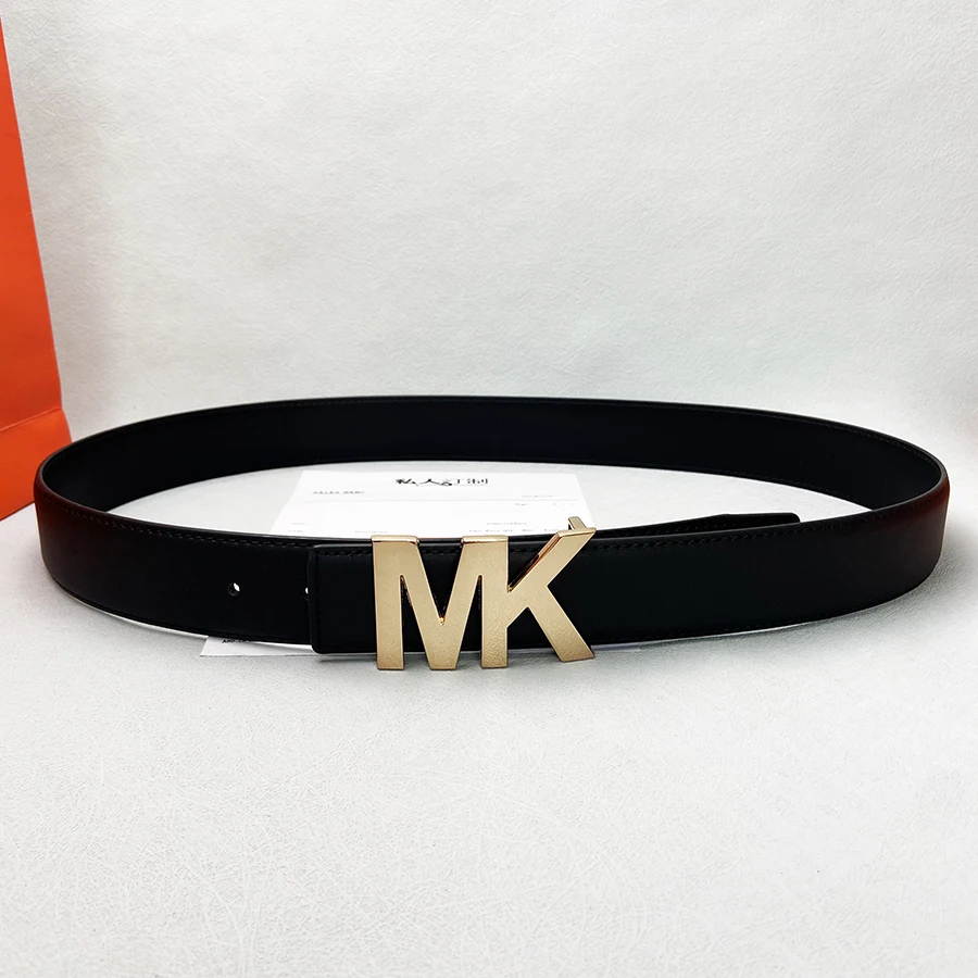 حزام رسمي للرجال Premium 2025 - حزام من الجلد الطبيعي باللون الأزرق الداكن مع إبزيم فضي مصقول + طقم عرض برتقالي