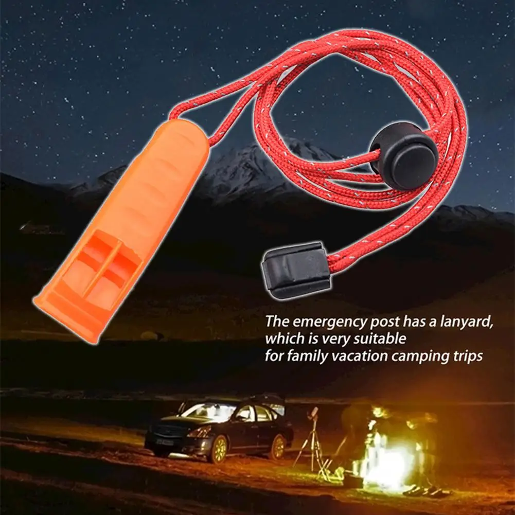 Multi-function Outdoor Camp Hiking Whistle with Lanyard Survival Emergency Tools