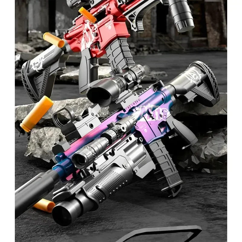 

2025 M416 Soft Bullet Gun Toy Gun Can Be Fired Manually Loaded Assault Rifle Submachine Gun Model Christmas Birthday Gift