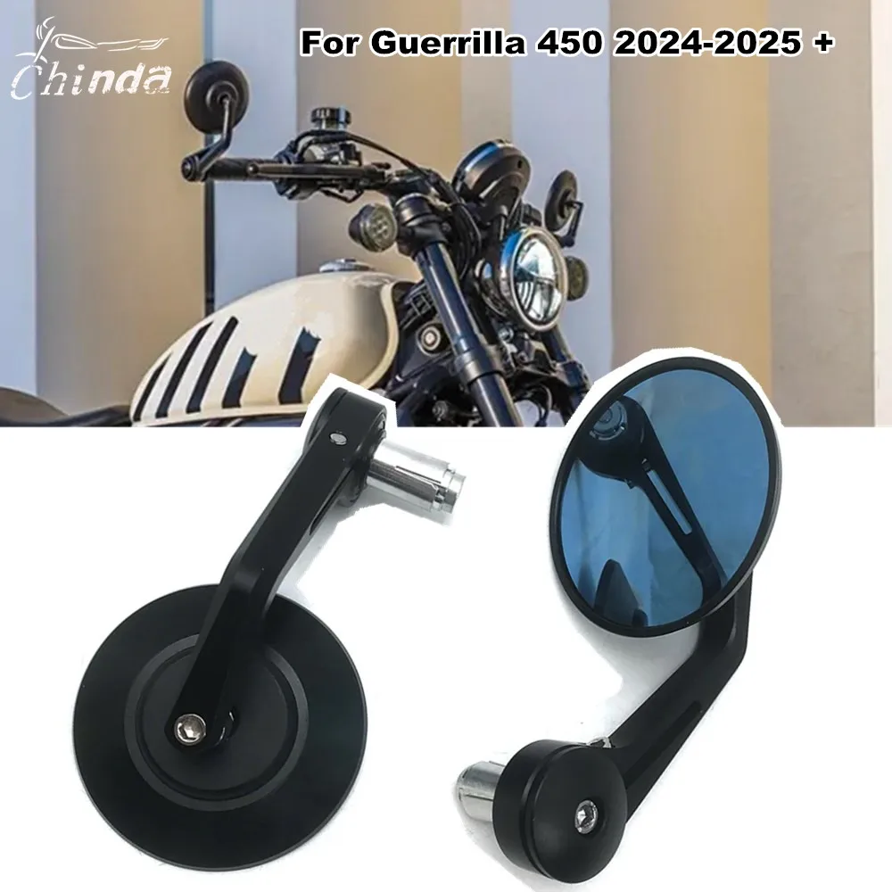 

For Guerrilla 450 Guerrilla450 2024-2025 Motorcycle Handlebar Mirrors CNC Aluminum Mirrors