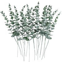 10pc 38CM Artificial Plants Eucalyptus Leaves Green Leaf Branches Flowers Wreath DIY Bouquet Centerpiece Wedding Home Decoration