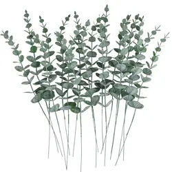 10pc 38CM Artificial Plants Eucalyptus Leaves Green Leaf Branches Flowers Wreath DIY Bouquet Centerpiece Wedding Home Decoration