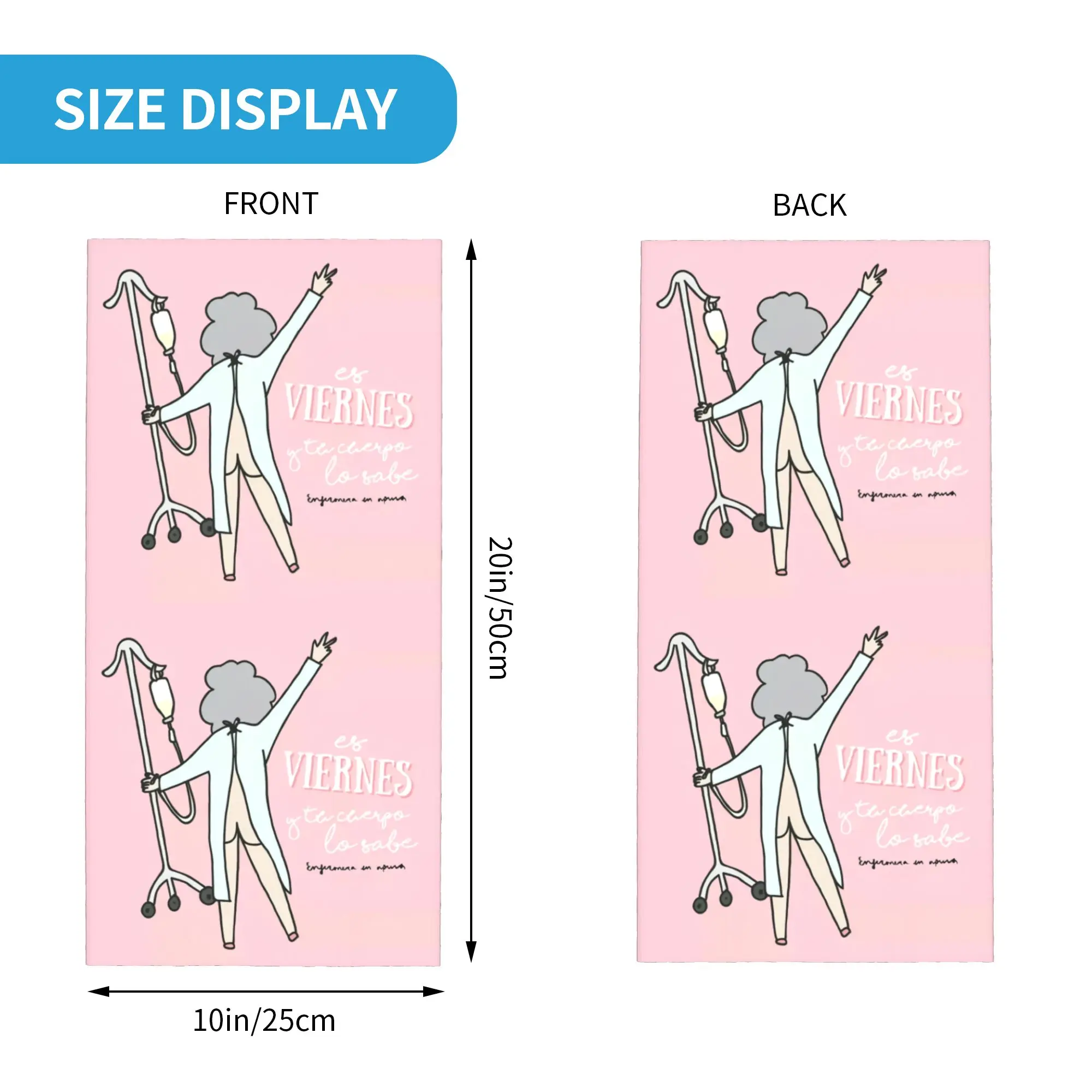 Enfermera En Apuros Doctor Nurse Medical Bandana Neck Gaiter Ski Cycling Men Women Wrap Scarf  Headband Warmer Face Scarf Cover