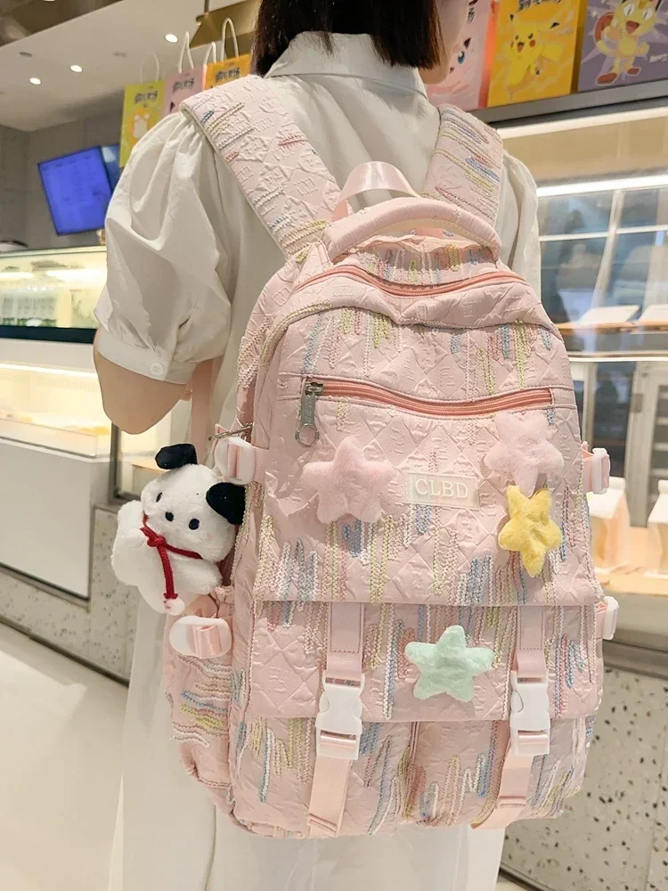 Small Fresh Schoolbag 2024 New Japanese Style Boys and Girls Backpacks with High Appearance, Large Capacity and Light Weight