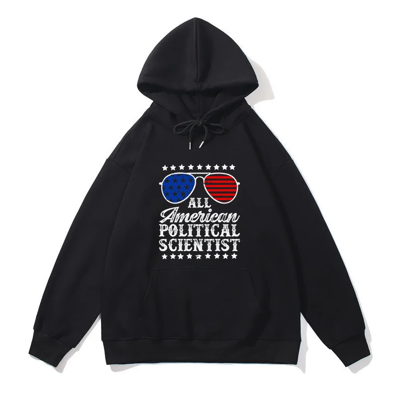 

Men Fashion All American Political Scientist Printed Sweatshirts Women Cool Casual Harajuku Streetwear Hooded Pullover