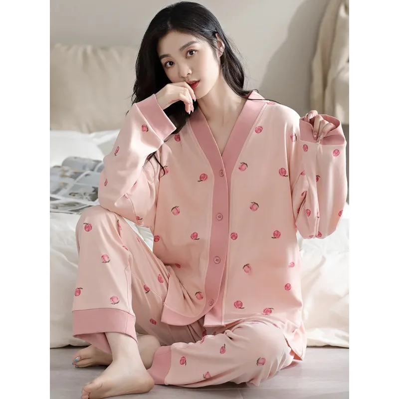ربيع الخريف جديد المرأة بيجامة مجموعات Homewear دعوى المرأة طويلة الأكمام المتسكعون نماذج ملابس خاصة حجم كبير دعوى