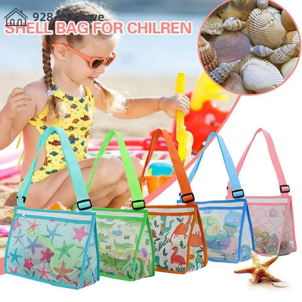 Swimming Accessories Perfect For Shell Collection Durable Washable Trending Portable In-demand Seashell Bag Mesh Bags Convenient