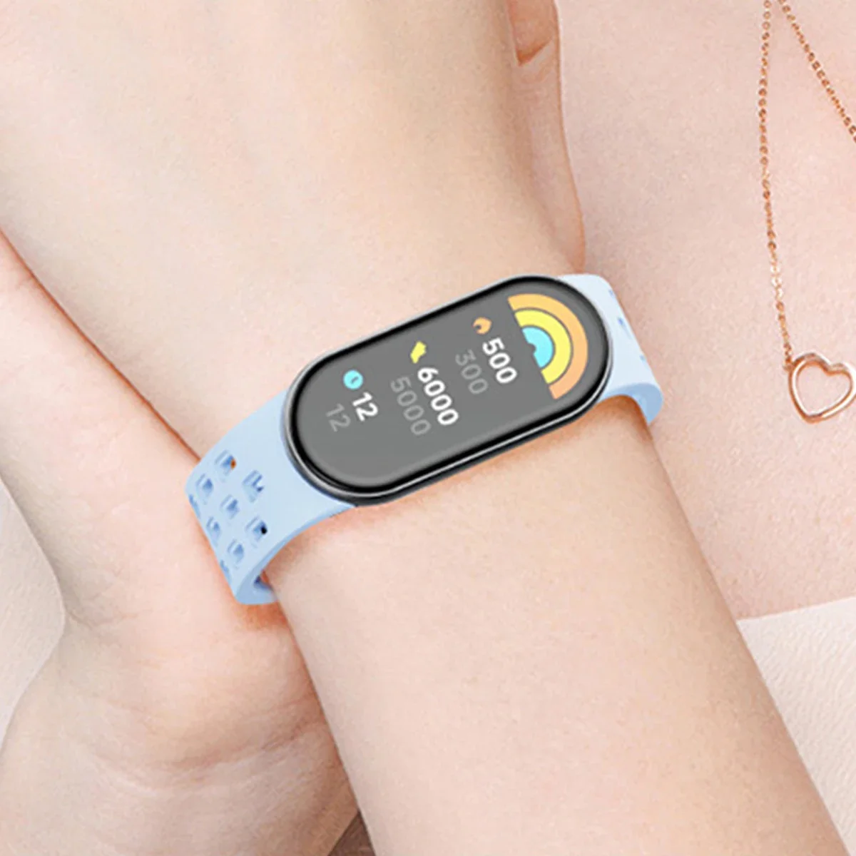 HEISS: Für Xiaomi Band 8 9 Silikon-Uhrenarmband, Magnetisches Atmungsaktives Smartwatch-Ersatzarmband für Xiaomi MiBand 10 – Detail 2