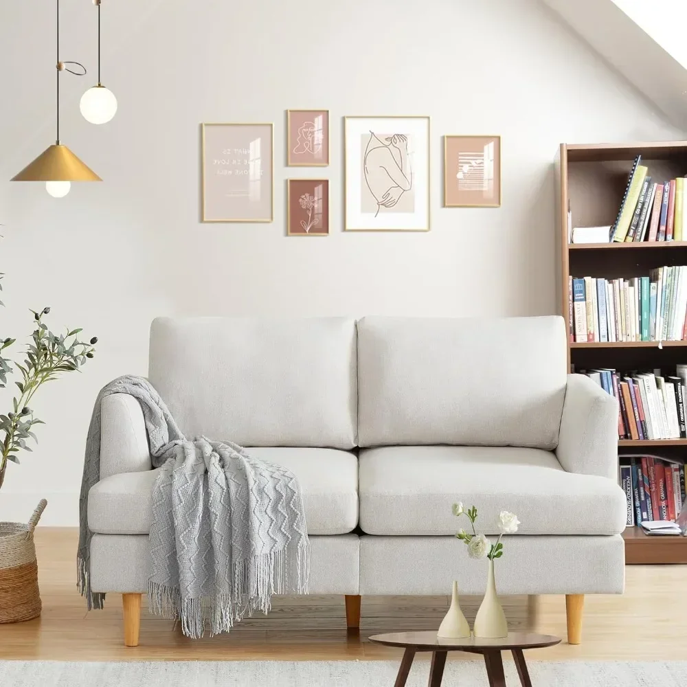 Sofa with 2 Seats, Small Couches for Small Spaces, Upholstered Sofa with 2 Seats