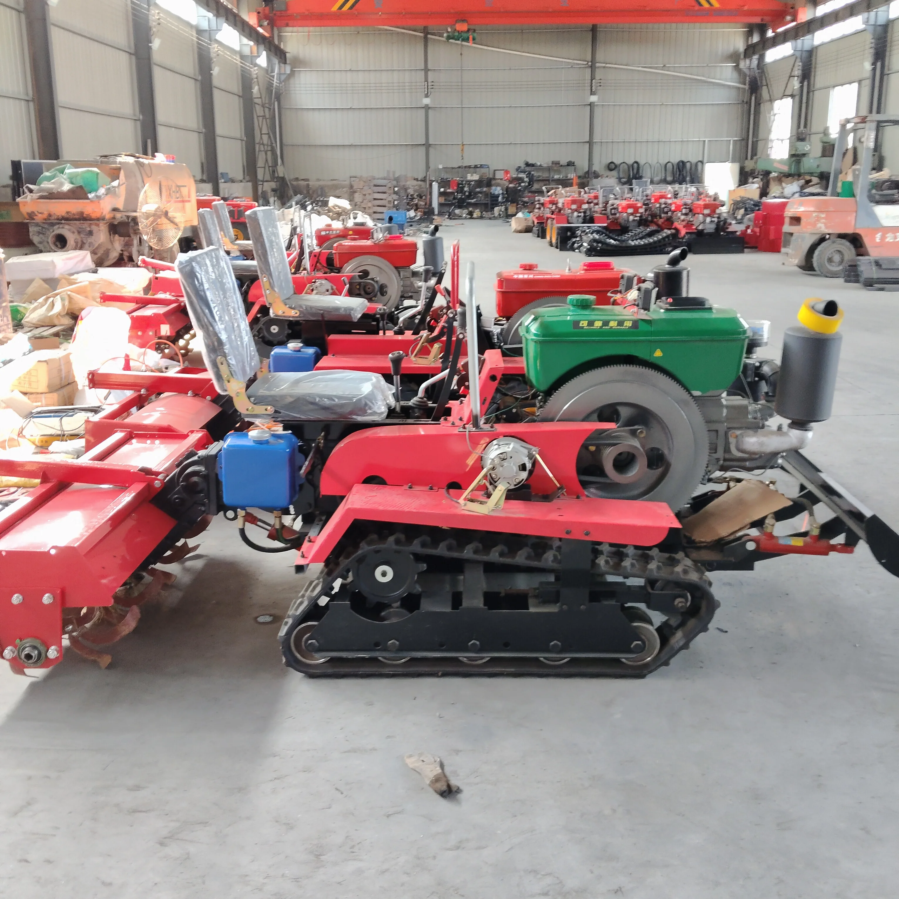 Multifunctional Wheeled Ride-on Cultivator, Four Wheel Diesel Mini Tractor, Rotary Tiller for Plowing, Ditching and Preparation