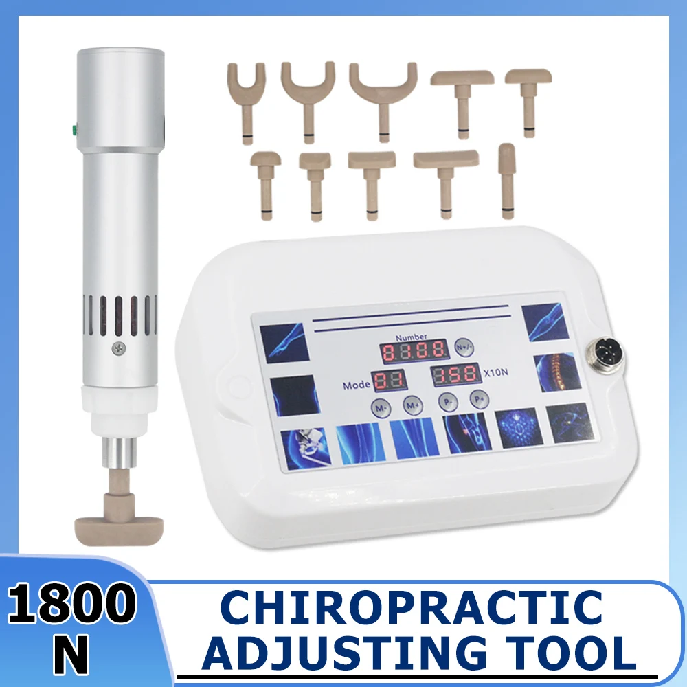 Electric Chiropractic Correction Gun 1800N Relieve Back Spinal Pain Deep Massage Spinal Chiropractic Adjusting Tool Home Use