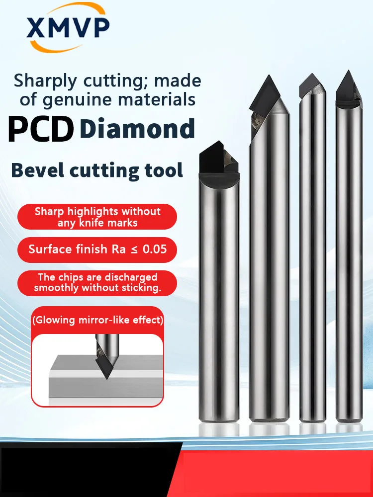 PCD diamond high-gloss cutting tool, diamond milling cutter, copper and aluminum chamfering and beveling mirror surface tool