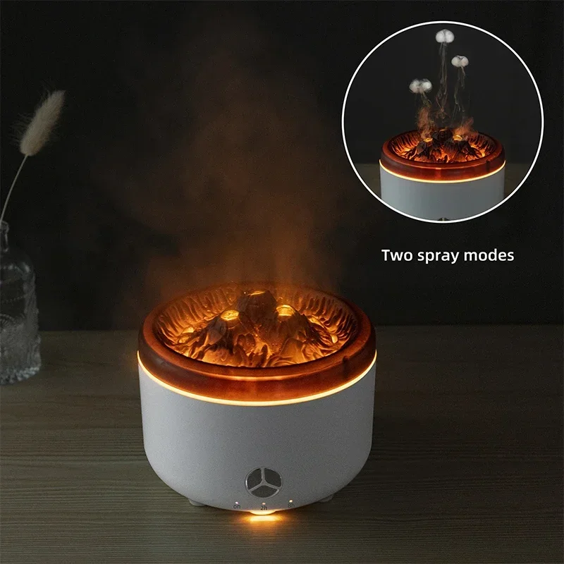 Volcanic Air Humidifier for Home Aroma Diffuser Electric Aromatherapy Purifier with Lava Smoke Ring Household Mist Maker Machine