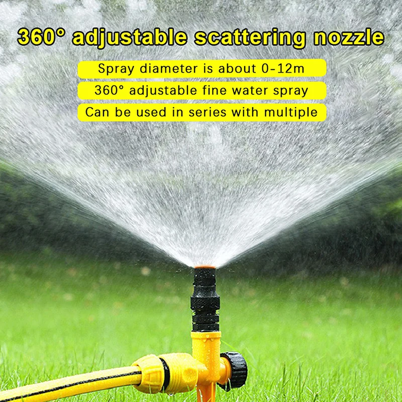 

360 Degree Automatic Sprinklers Adjustable Spray Nozzles For Garden Lawn Rotating Watering System Agriculture Irrigation Tool