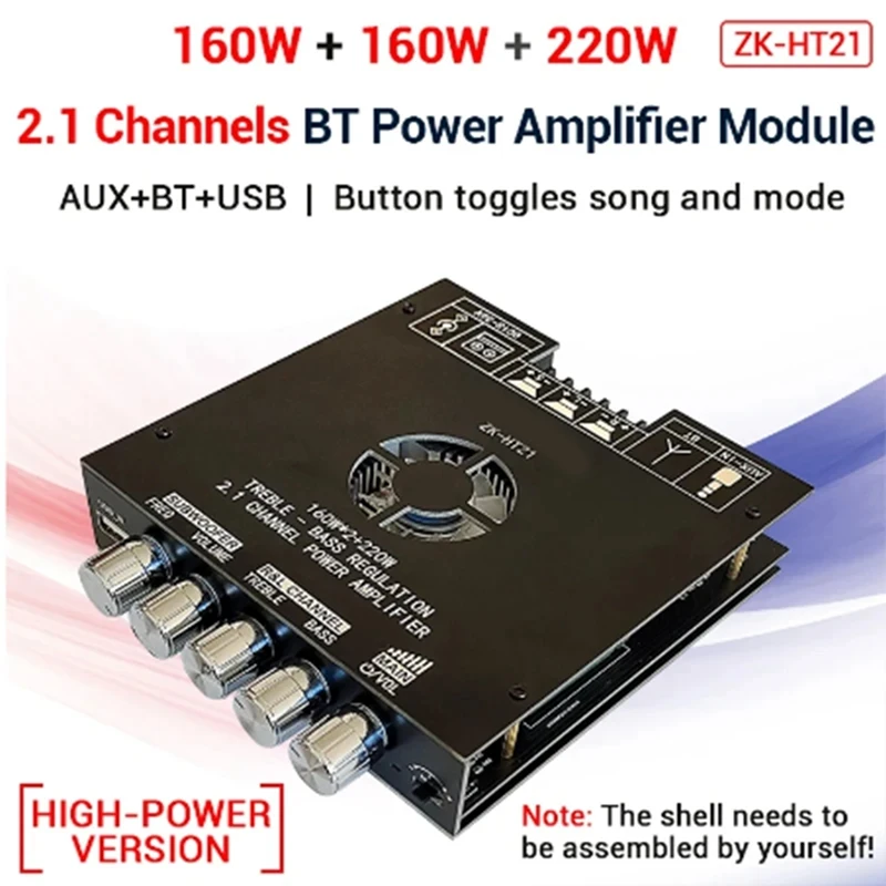 2 Generation 2.1 Channel TDA7498E Bluetooth Amplifier Module Subwoofer 160Wx2+220W Module Loose Parts