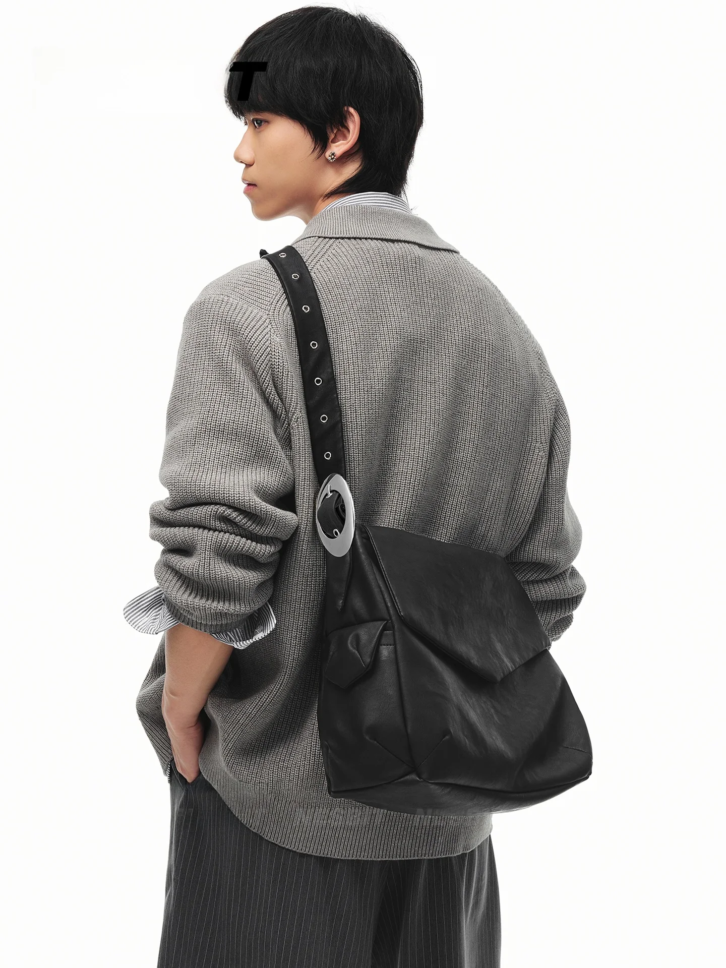 Nesbit  Men's Crossbody Bag Messenger Bag PU Leather Matte Finish Simulated Cowhide Shoulder Strap Casual Style