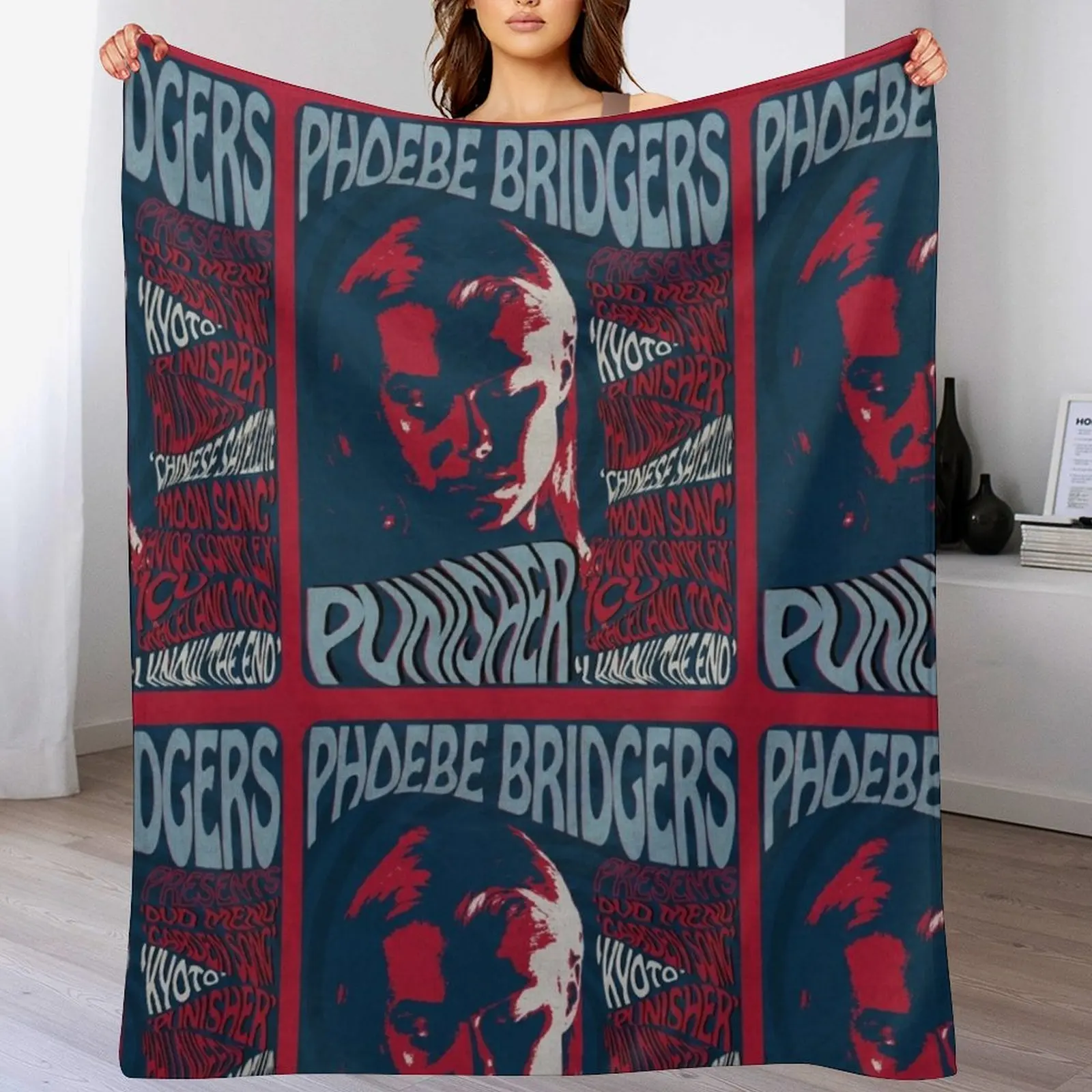 

Phoebe Bridgers Psychedelic Punisher Throw Blanket Luxury Shaggy Luxury Thicken Decorative Beds Blankets