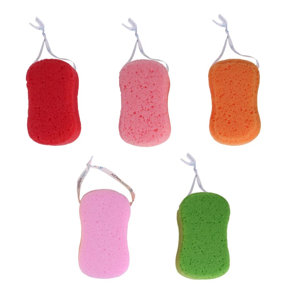 5 buah spons mandi tubuh Scrubber Eponge De Douche alga Shower spons untuk wanita kulit