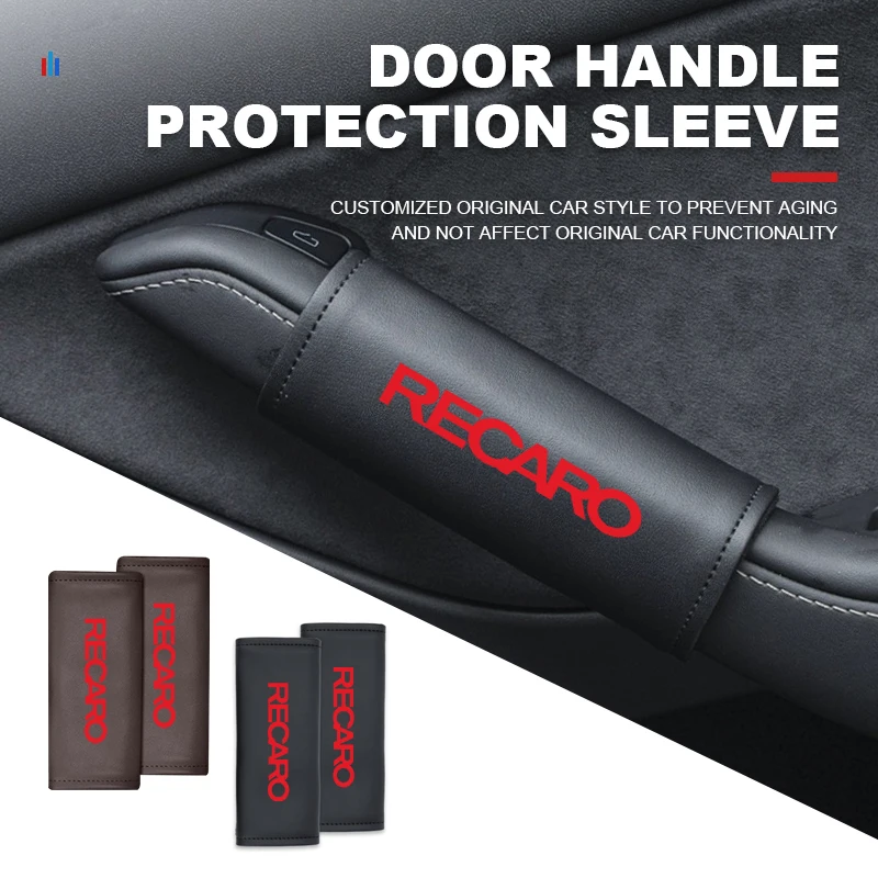 

Car Interior Car Roof/Door Handle Leather Protective Cover Auto Accessories For Recaro