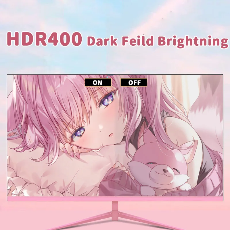 Imagem -05 - Desktop Gaming Monitor para Meninas Tela Plana Invólucro do Computador Desktop Gaming Display Amd Sync dp Hdmi Interface Rosa Presente 24 144hz hd