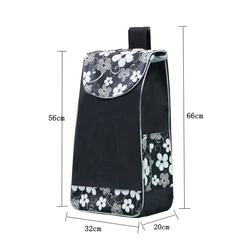 Folding Shopping Tote Replacement Bag Carrying Waterproof Oxford Cloth Bag For Shopping Cart Reusable Home Travel Organization