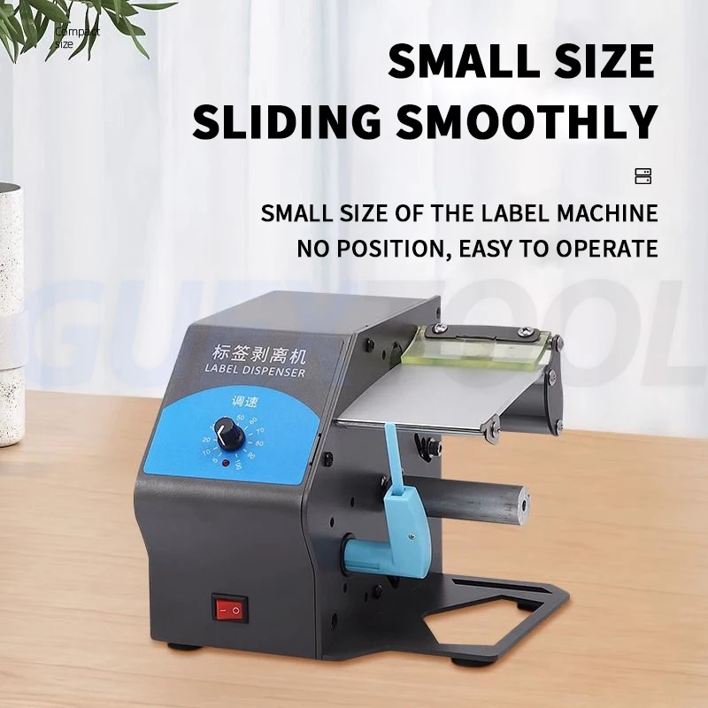 D208 Dispenser Label otomatis kecepatan dapat diatur Label Stripper pemisah aplikator untuk transparan buram 5-80mm Printer Label Aplikator Pemisah Label Pemisah Kecepatan Pemisah Label Automatik Label Dispenser untuk