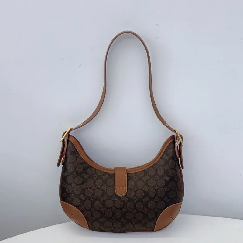 

Fashionable Female Bag Cute Printing Maillard Style Campus Style Students Cross Body Bag Adjustable Commuting Practical