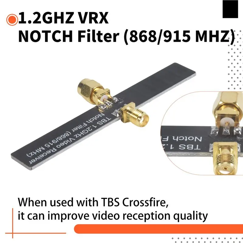 A19Q-Filter (868/915 Mhz) Tbs 1.2Ghz Notch Fpv 1.3G Picture Transmission Vrx Notch Filter