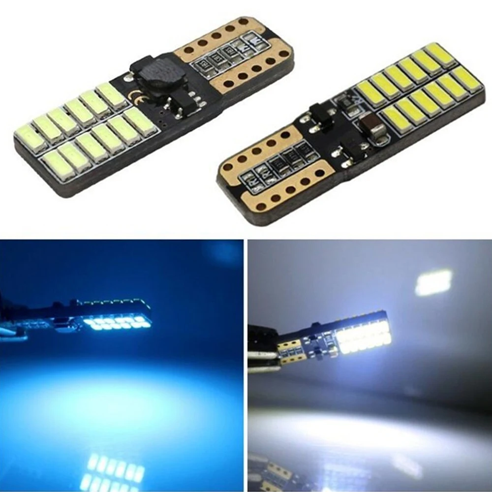 T10 w5w 194 501 CANbus car LED bulbs with fudge 12 V car light bulbs 24 smd4014 marker bulbs