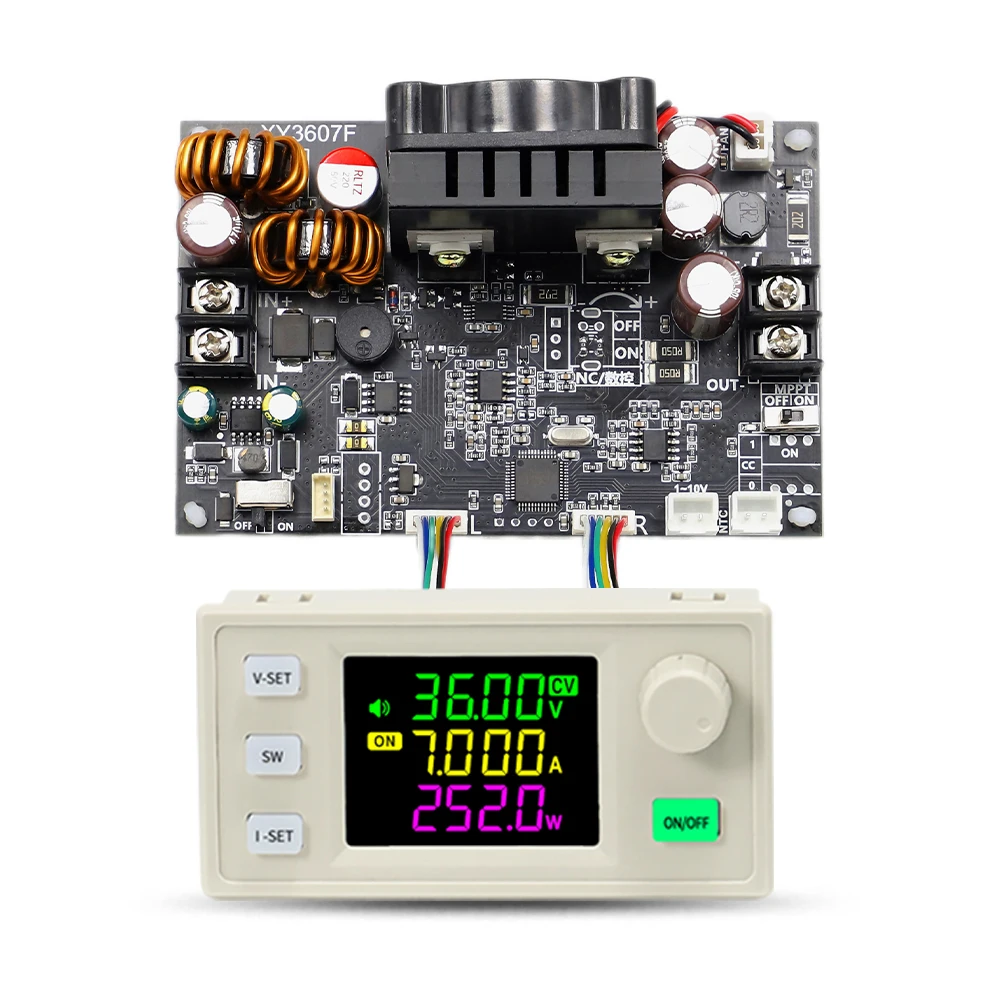 XY3607F DC DC Buck Boost Converter 0-36V 7A 252W Power Module Adjustable Voltage Regulator Regulated Laboratory Power Supply