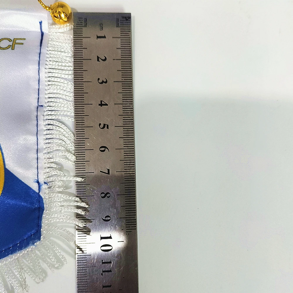14x10 سنتيمتر الأحداث الرياضية نوافذ السيارات أعلام معلقة فرق شعبية حقيقية شعار كرة القدم البوليستر نوادي كرة القدم تذكارية فريق العلم 1 قطعة #6