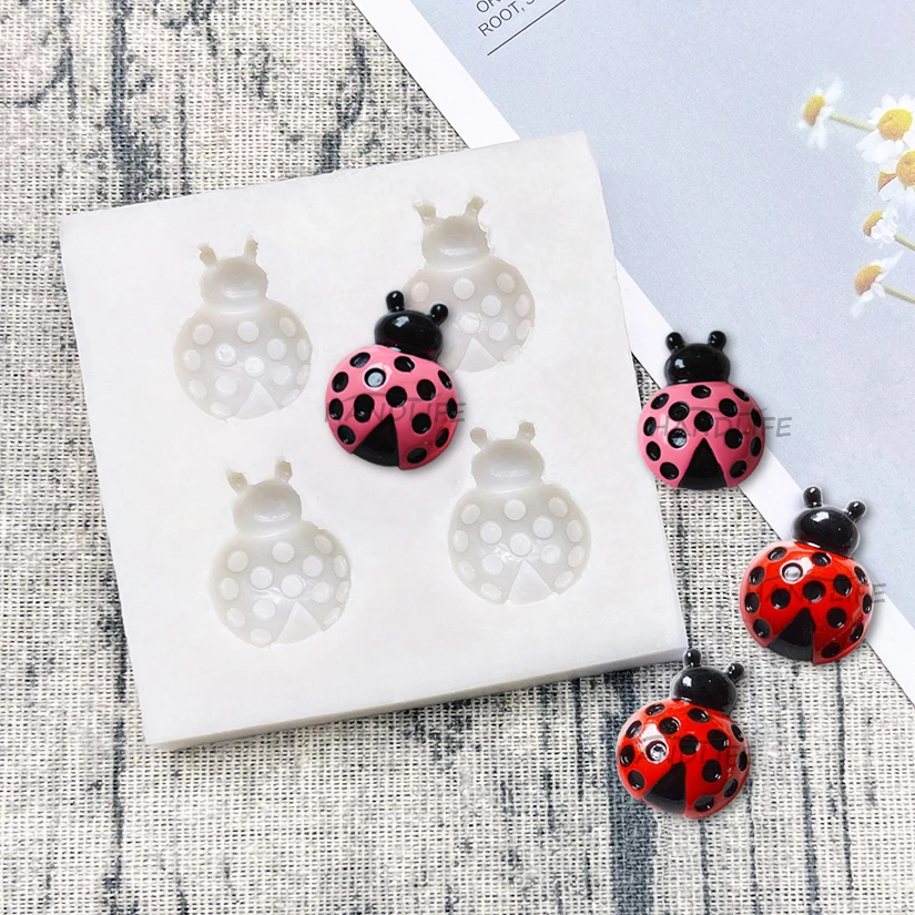 

Ladybug Silicone Sugarcraft Mold Resin Tools Cupcake Baking Mould Fondant Cake Decorating Tools