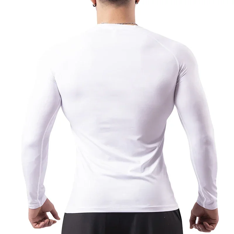 Langarm-Kompressions-Shirts mit Spinnenmuster für Herren, geeignet für das Fitnessstudio, als Rashguard, Unterhemd, als Basisschicht, schnelltrocknende Sport-T-Shirts und -Oberteile. – Detail 10