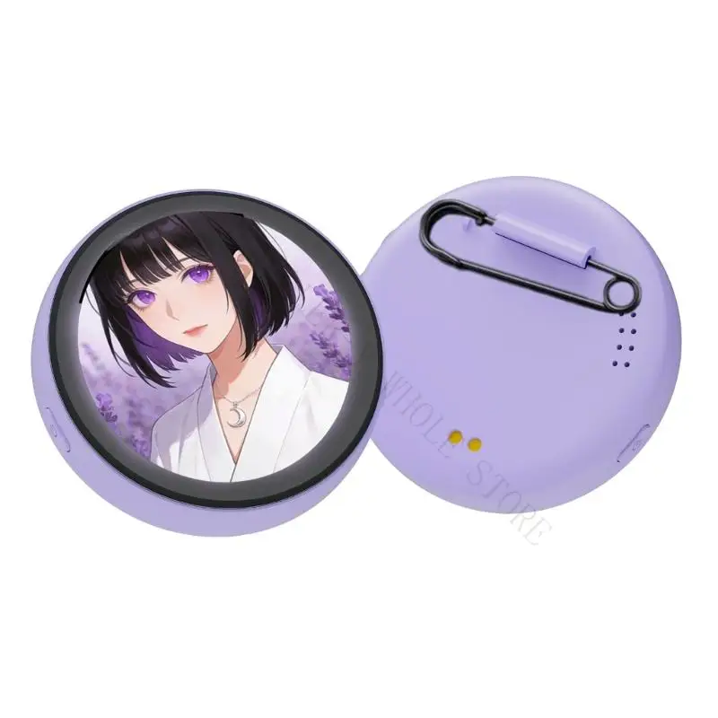 R7UF Digital Display Electronic Lapel Pin Brooch Cosplay Badge With 10 Hour Working And 30 Day Standby For Collector