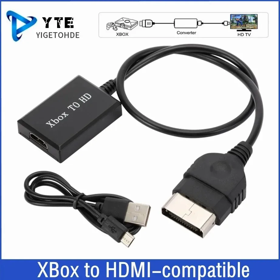 

YIGETOHDE XBox to HDMI-compatible Video Converter Adapter HD 1080P/720P With USB Power Cable For Models Of Original Consoles