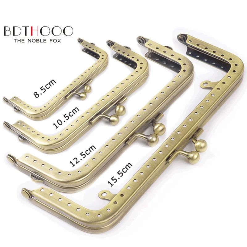 18.5cm Metal Purse Frame Handle for Clutch Bag Handbag Accessories Making Kiss Clasp Lock 4 Colors