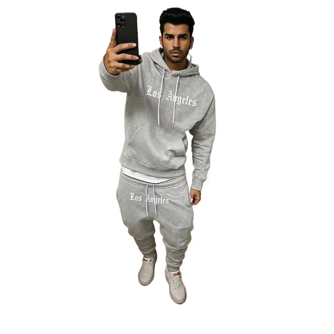 American Retro Gothic Print High Street Loose Hooded Sweatshirt For Men, Couple's Casual Sports