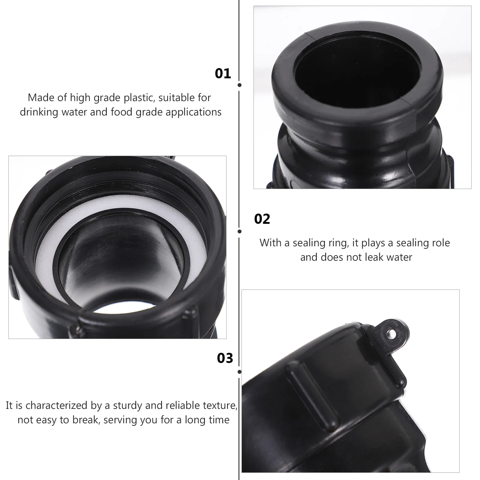 

Quick Connector 2 Inch Cam Fitting IBC Tote Converter Water Tank Adapter Hose Couplings Groove Fittings Food Grade