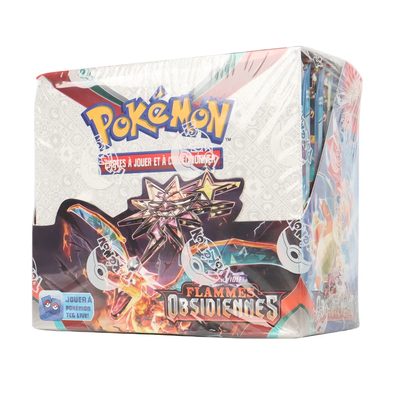 360 Stück Französisch Pokémon TCG: scharlachrote & violette Obsidian Flammen Booster Box Pokemon Karten 36er Pack Box