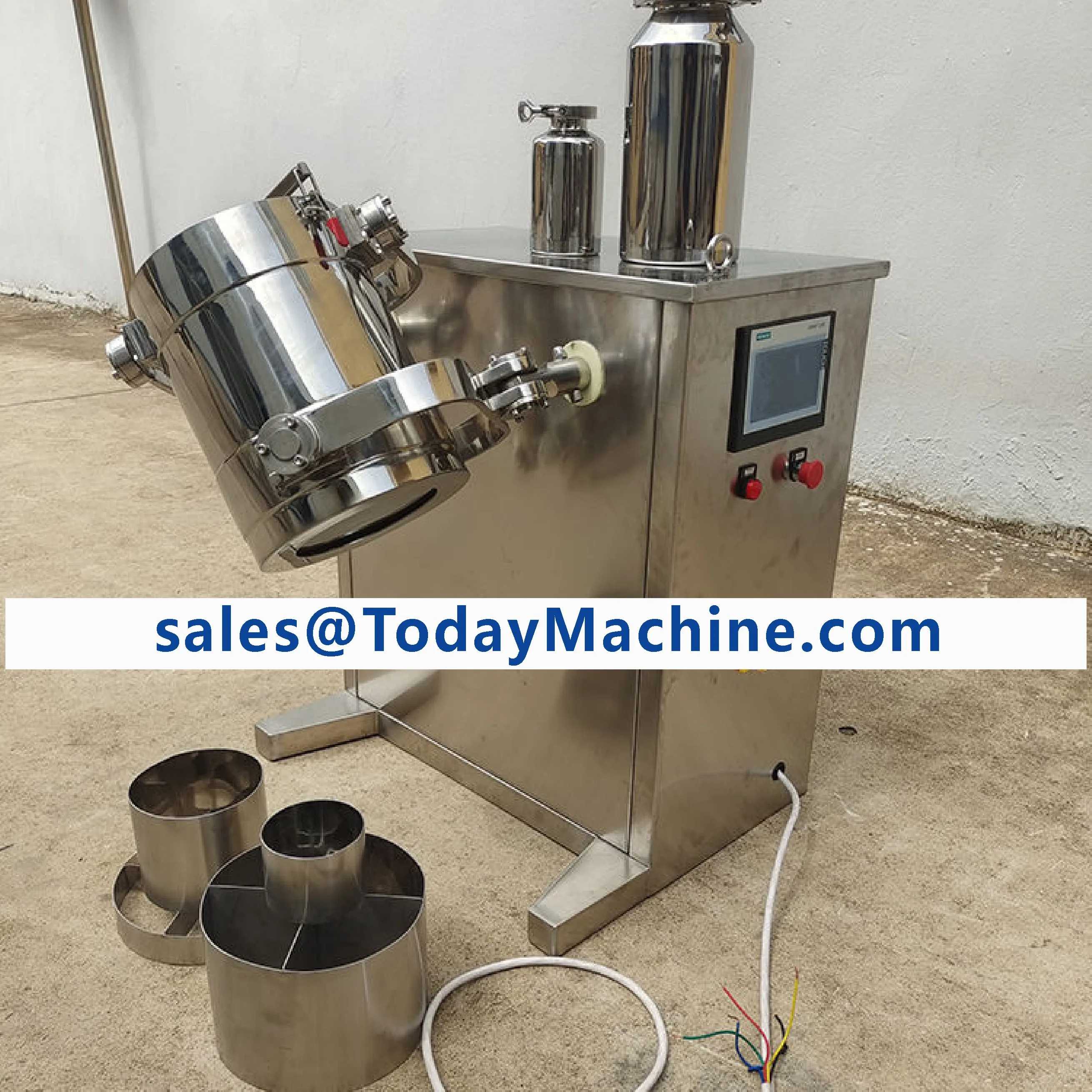 Stainless Steel 3D Swing Rotating Blender 3 Dimensional Stirrer Blender Powder Mixer for Flour Herbs Additive