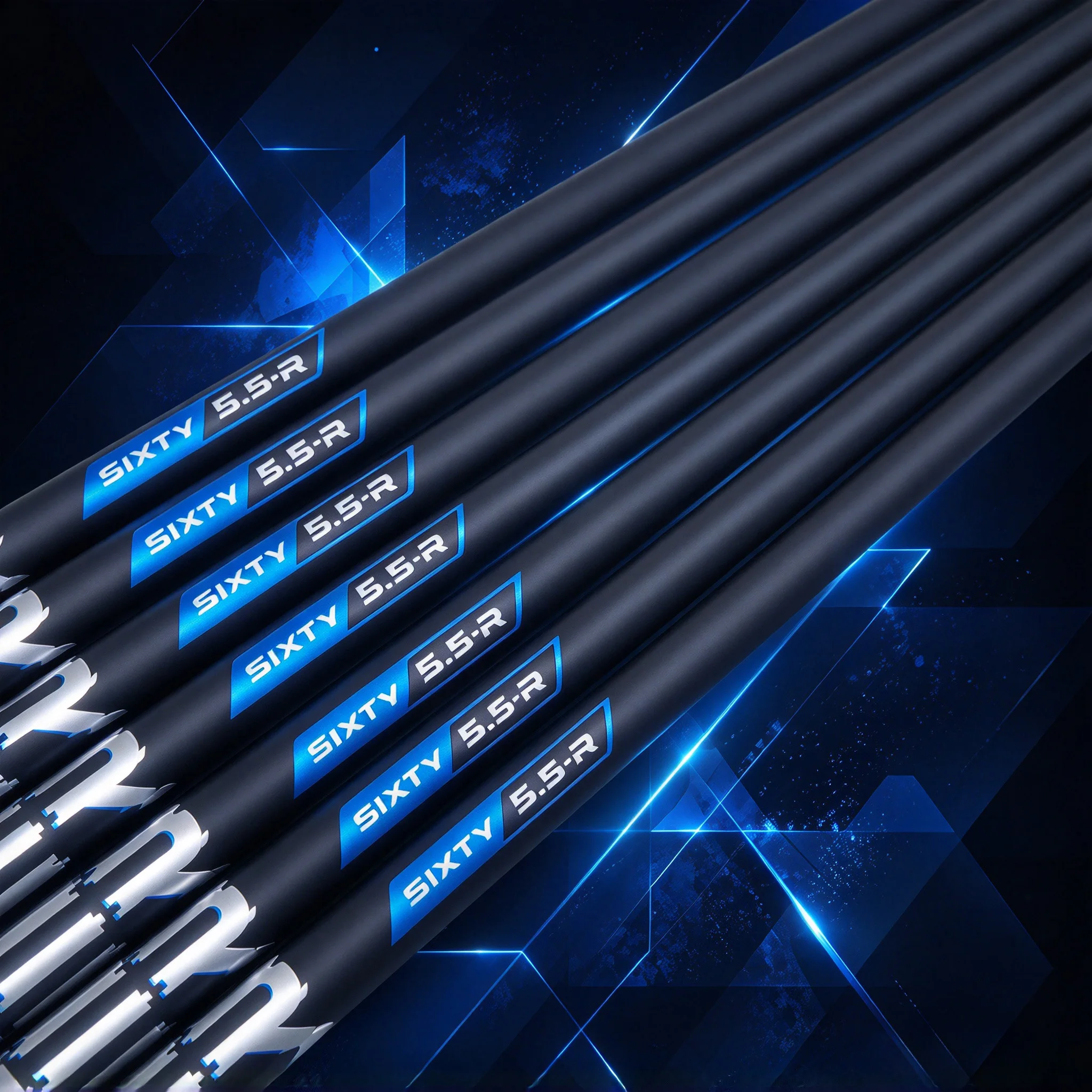 Brand New Cypher Premium Blue-Black Carbon Shaft, 39inch Lengths, 0.370 Shaft Diameter, High Elasticity Shaft Structure, Stable Hitting for Greater Distance, Golf Club Upgrade Replacement Shaft